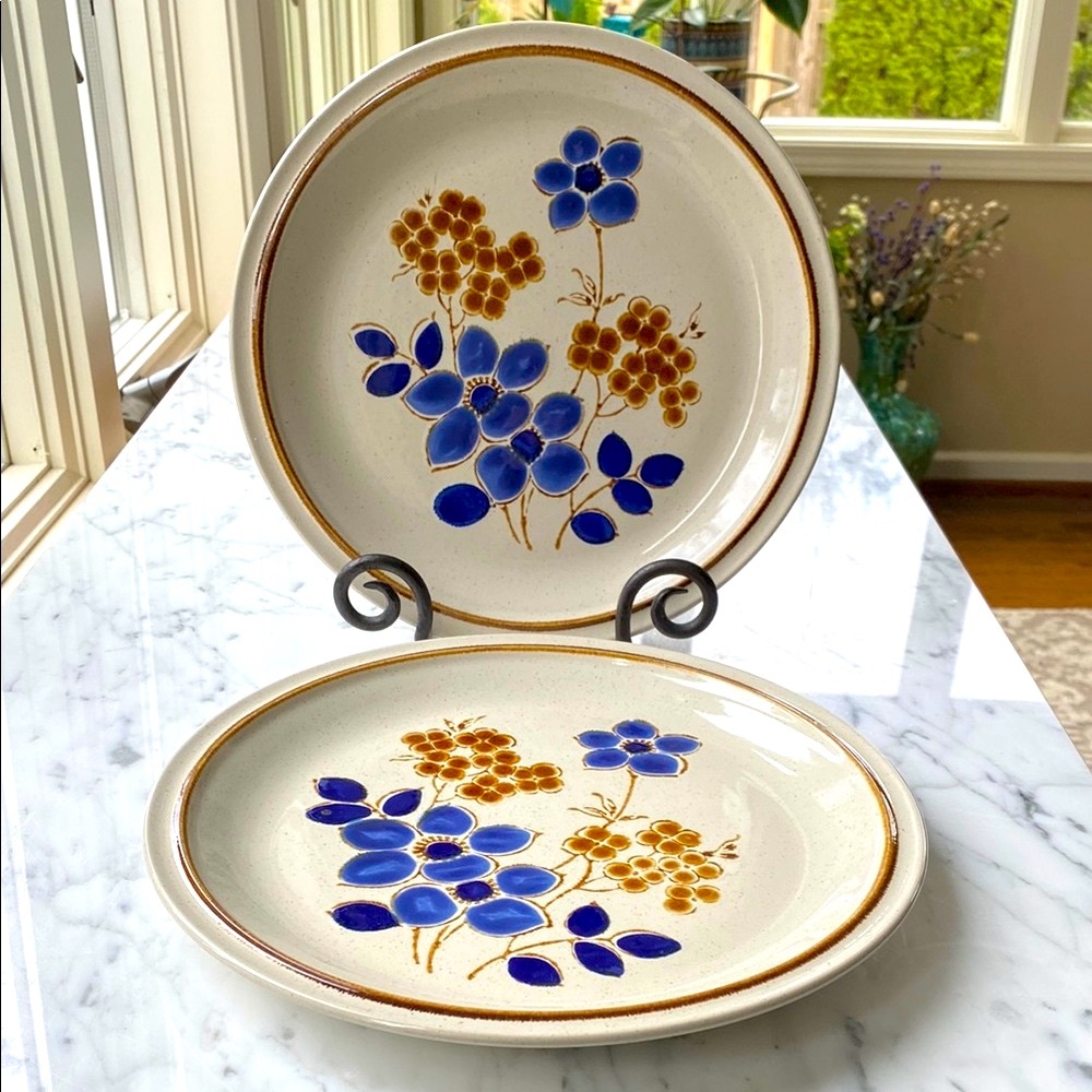 Sunmarc • Pantry Collection • Plum Blue • SM-6307 • Pair of Stoneware Plates